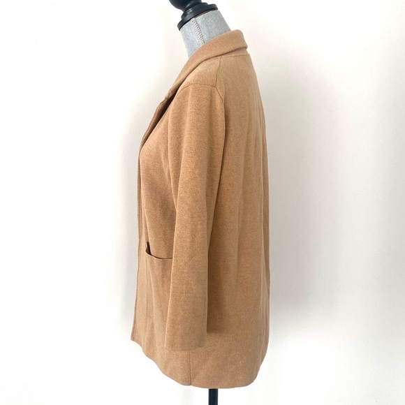J Crew 365 Sophie Open Front Sweater Blazer Cardigan Women XS Camel Preppy Chic - Picture 6 of 13